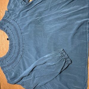 Torrid Teal Green Peasant Blouse